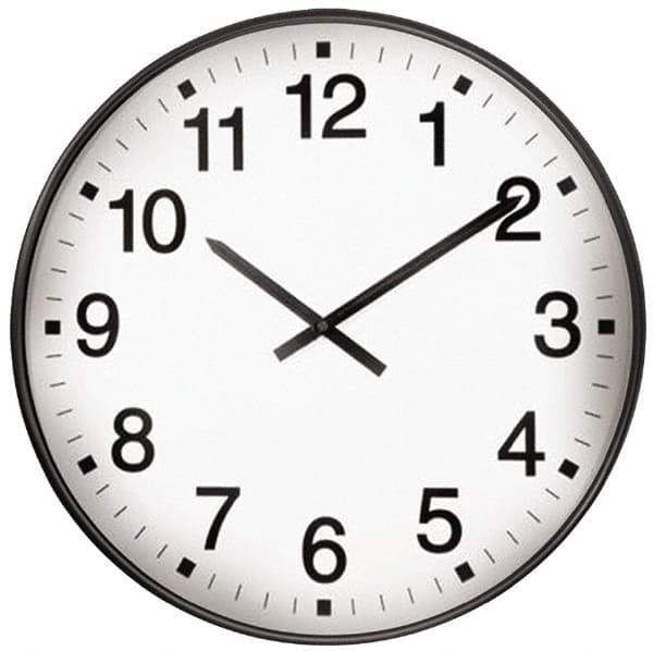 Infinity Insttruments - 17 Inch Diameter, White Face, Dial Wall Clock - Standard Display, Black Case, Runs on AA Battery - Exact Tool & Supply
