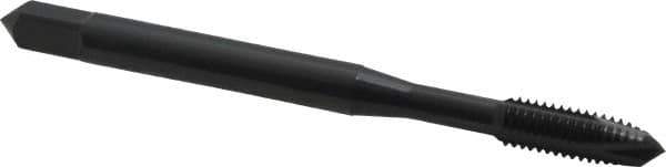 OSG - #10-32 UNF, 3 Flute, Oxide Finish, Vanadium High Speed Steel Spiral Point Tap - Plug Chamfer, Right Hand Thread, 2-3/8" OAL, 7/8" Thread Length, 0.194" Shank Diam, 2B Class of Fit, Series 300 - Exact Tool & Supply