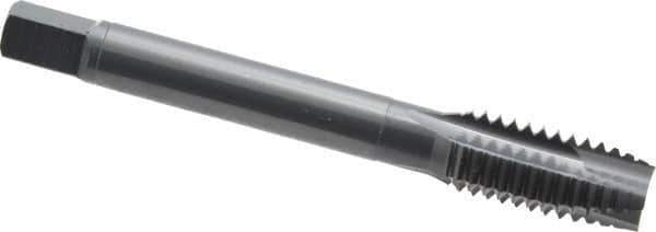 OSG - 7/16-14 UNC, 3 Flute, Oxide Finish, Vanadium High Speed Steel Spiral Point Tap - Plug Chamfer, Right Hand Thread, 3-5/32" OAL, 1-7/16" Thread Length, 0.323" Shank Diam, Series 300 - Exact Tool & Supply