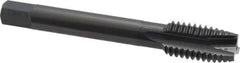 OSG - 1/2-13 UNC, 3 Flute, Oxide Finish, Vanadium High Speed Steel Spiral Point Tap - Plug Chamfer, Right Hand Thread, 3-3/8" OAL, 1-21/32" Thread Length, 0.367" Shank Diam, 2B Class of Fit, Series 300 - Exact Tool & Supply