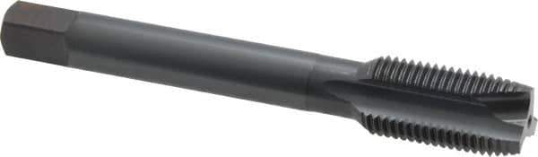 OSG - 1/2-20 UNF, 3 Flute, Oxide Finish, Vanadium High Speed Steel Spiral Point Tap - Plug Chamfer, Right Hand Thread, 3-3/8" OAL, 1-21/32" Thread Length, 0.367" Shank Diam, 3B Class of Fit, Series 300 - Exact Tool & Supply