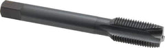OSG - 1/2-20 UNF, 3 Flute, Oxide Finish, Vanadium High Speed Steel Spiral Point Tap - Plug Chamfer, Right Hand Thread, 3-3/8" OAL, 1-21/32" Thread Length, 0.367" Shank Diam, 3B Class of Fit, Series 300 - Exact Tool & Supply