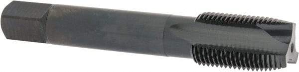 OSG - 3/4-16 UNF, 3 Flute, Oxide Finish, Vanadium High Speed Steel Spiral Point Tap - Plug Chamfer, Right Hand Thread, 4-1/4" OAL, 2" Thread Length, 0.59" Shank Diam, 3B Class of Fit, Series 300 - Exact Tool & Supply