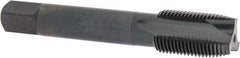 OSG - 3/4-16 UNF, 3 Flute, Oxide Finish, Vanadium High Speed Steel Spiral Point Tap - Plug Chamfer, Right Hand Thread, 4-1/4" OAL, 2" Thread Length, 0.59" Shank Diam, 3B Class of Fit, Series 300 - Exact Tool & Supply