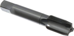 OSG - 7/8-14 UNF, 3 Flute, Oxide Finish, Vanadium High Speed Steel Spiral Point Tap - Plug Chamfer, Right Hand Thread, 4-11/16" OAL, 2-7/32" Thread Length, 0.697" Shank Diam, 3B Class of Fit, Series 300 - Exact Tool & Supply