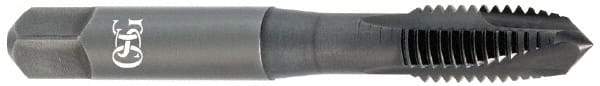 OSG - 5/16-24 UNF, H3, 3 Flutes, Plug Chamfer, Oxide Finish, Powdered Metal Spiral Point STI Tap - 2-23/32" OAL, 0.318" Shank Diam, 1-1/8" Thread Length, 0.238" Square Size, Series 314 - Exact Tool & Supply