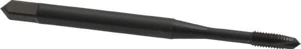 OSG - #2-56 UNC, H2, 2 Flutes, Plug Chamfer, Oxide Finish, Vanadium High Speed Steel Spiral Point STI Tap - 1-3/4" OAL, 0.141" Shank Diam, 7/16" Thread Length, 0.11" Square Size, Series 301 - Exact Tool & Supply