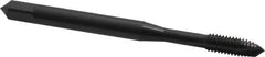 OSG - #6-32 UNC, H2, 3 Flutes, Plug Chamfer, Oxide Finish, Vanadium High Speed Steel Spiral Point STI Tap - 2" OAL, 0.141" Shank Diam, 11/16" Thread Length, 0.11" Square Size, Series 301 - Exact Tool & Supply