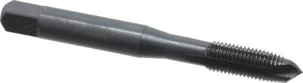 OSG - 1/4-28 UNF, H3, 3 Flutes, Plug Chamfer, Oxide Finish, Vanadium High Speed Steel Spiral Point STI Tap - 2-1/2" OAL, 0.255" Shank Diam, 1" Thread Length, 0.191" Square Size, Series 301 - Exact Tool & Supply
