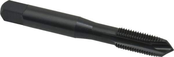 OSG - 5/16-24 UNF, H3, 3 Flutes, Plug Chamfer, Oxide Finish, Vanadium High Speed Steel Spiral Point STI Tap - 2-23/32" OAL, 0.318" Shank Diam, 1-1/8" Thread Length, 0.238" Square Size, Series 301 - Exact Tool & Supply