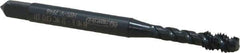 OSG - #6-32 UNC, 3 Flute, 45° Helix, Modified Bottoming Chamfer, Oxide Finish, Vanadium High Speed Steel Spiral Flute STI Tap - Right Hand Flute, 2" OAL, 0.194" Shank Diam, 11/16" Thread Length, Series 302 - Exact Tool & Supply