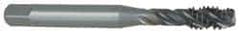 OSG - #10-32 UNF 3 Flute 2B Modified Bottoming Spiral Flute Tap - Vanadium High Speed Steel, Oxide Finish, 2-3/8" OAL, Right Hand Flute, Right Hand Thread, H4, Series 303 - Exact Tool & Supply