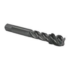 OSG - 9/16-18 UNF 4 Flute Modified Bottoming Spiral Flute Tap - Vanadium High Speed Steel, Oxide Finish, 3-19/32" OAL, Right Hand Flute, Right Hand Thread, H3, Series 303 - Exact Tool & Supply