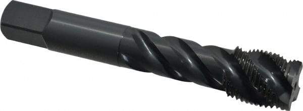 OSG - 3/4-16 UNF 4 Flute 3B Modified Bottoming Spiral Flute Tap - Vanadium High Speed Steel, Oxide Finish, 4-1/4" OAL, Right Hand Flute, Right Hand Thread, H3, Series 303 - Exact Tool & Supply