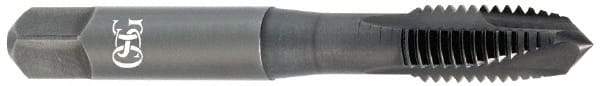 OSG - 3/8-24 UNF, 3 Flute, Oxide Finish, Powdered Metal Spiral Point Tap - Plug Chamfer, Right Hand Thread, 2-15/16" OAL, 1-1/4" Thread Length, 0.381" Shank Diam, Series 312 - Exact Tool & Supply