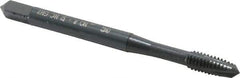OSG - #8-32 UNC, 3 Flute, Oxide Finish, Powdered Metal Spiral Point Tap - Plug Chamfer, Right Hand Thread, 2-1/8" OAL, 3/4" Thread Length, 0.168" Shank Diam, 3B Class of Fit, Series 312 - Exact Tool & Supply