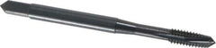 OSG - #8-32 UNC, 3 Flute, Oxide Finish, Powdered Metal Spiral Point Tap - Plug Chamfer, Right Hand Thread, 2-1/8" OAL, 3/4" Thread Length, 0.168" Shank Diam, Series 312 - Exact Tool & Supply