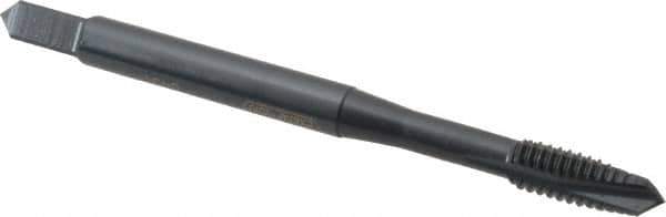OSG - #8-32 UNC, 3 Flute, Oxide Finish, Powdered Metal Spiral Point Tap - Plug Chamfer, Right Hand Thread, 2-1/8" OAL, 3/4" Thread Length, 0.168" Shank Diam, Series 312 - Exact Tool & Supply