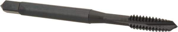 OSG - #10-24 UNC, 3 Flute, Oxide Finish, Powdered Metal Spiral Point Tap - Plug Chamfer, Right Hand Thread, 2-3/8" OAL, 7/8" Thread Length, 0.194" Shank Diam, Series 312 - Exact Tool & Supply