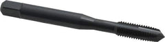 OSG - 1/4-28 UNF, 3 Flute, Oxide Finish, Powdered Metal Spiral Point Tap - Plug Chamfer, Right Hand Thread, 2-1/2" OAL, 1" Thread Length, 0.255" Shank Diam, 2B Class of Fit, Series 312 - Exact Tool & Supply