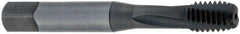 OSG - M8x1.25 Metric Coarse 3 Flute 6H Modified Bottoming Spiral Flute Tap - Powdered Metal, TiCN Finish, 2-23/32" OAL, Right Hand Flute, Right Hand Thread, D5 - Exact Tool & Supply