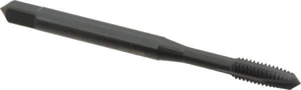 OSG - #6-32 UNC, H2, 3 Flutes, Plug Chamfer, Oxide Finish, Powdered Metal Spiral Point STI Tap - 2" OAL, 0.141" Shank Diam, 11/16" Thread Length, 0.11" Square Size, Series 314 - Exact Tool & Supply