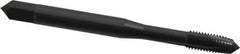 OSG - #8-32 UNC, H2, 3 Flutes, Plug Chamfer, Oxide Finish, Powdered Metal Spiral Point STI Tap - 2-1/8" OAL, 0.168" Shank Diam, 3/4" Thread Length, 0.131" Square Size, Series 314 - Exact Tool & Supply