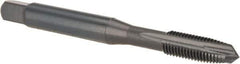 OSG - #10-32 UNF, H3, 3 Flutes, Plug Chamfer, Oxide Finish, Powdered Metal Spiral Point STI Tap - 2-3/8" OAL, 0.194" Shank Diam, 7/8" Thread Length, 0.152" Square Size, Series 314 - Exact Tool & Supply