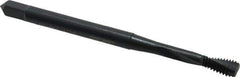 OSG - #4-40 UNC, 2 Flute, 15° Helix, Modified Bottoming Chamfer, Oxide Finish, Powdered Metal Spiral Flute STI Tap - Right Hand Flute, 1-7/8" OAL, 0.141" Shank Diam, 9/16" Thread Length, Series 315 - Exact Tool & Supply