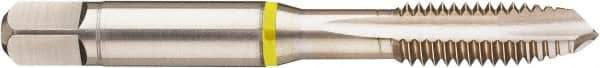 Guhring - M8x1.25 Metric Coarse, 3 Flute, Bright Finish, Cobalt Spiral Point Tap - Plug Chamfer, Right Hand Thread, 2-23/32" OAL, 0.71" Thread Length, 0.318" Shank Diam, 6H Class of Fit, Series 3900 - Exact Tool & Supply