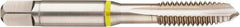 Guhring - M8x1.25 Metric Coarse, 3 Flute, Bright Finish, Cobalt Spiral Point Tap - Plug Chamfer, Right Hand Thread, 2-23/32" OAL, 0.71" Thread Length, 0.318" Shank Diam, 6H Class of Fit, Series 3900 - Exact Tool & Supply