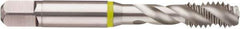 Guhring - M12x1.75 Metric Coarse 3 Flute 6H Modified Bottoming Spiral Flute Tap - Cobalt, Bright Finish, 3.381" OAL, Right Hand Flute, Right Hand Thread, Series 3903 - Exact Tool & Supply