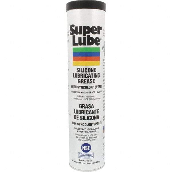 Synco Chemical - 14.1 oz Cartridge Silicone General Purpose Grease - Translucent White, Food Grade, 500°F Max Temp, NLGIG 2, - Exact Tool & Supply