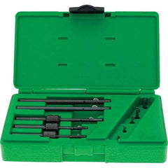 Deburr Master - 5 Piece Power Deburring Tool Set - Includes 1/8 to 1/4" Diam Hole Range Tools - Exact Tool & Supply
