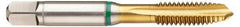 Guhring - M20x2.50 Metric Coarse, 4 Flute, TiN Finish, Cobalt Spiral Point Tap - Plug Chamfer, Right Hand Thread, 4-15/32" OAL, 2" Thread Length, 0.652" Shank Diam, 6H Class of Fit, Series 3915 - Exact Tool & Supply