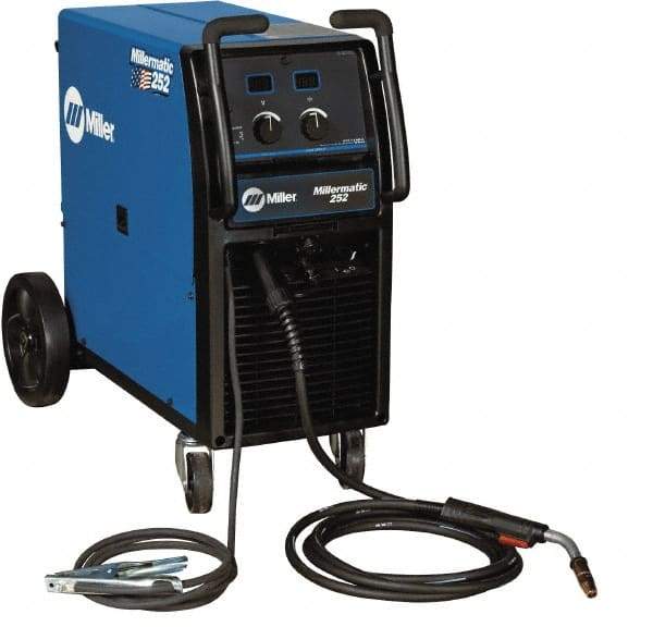 Miller Electric - 200A/28V at 60 Percent Duty Cycle, 250A/28V at 40 Percent Duty Cycle, Single Phase MIG Welder - 30 to 300 Amperage Rate, 200V/230V Volt Input, DC Output, 40 Inch Long x 19 Inch Wide x 30 Inch High - Exact Tool & Supply