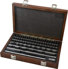 Fowler - 81 Piece, 0.05 to 4", Grade AS-1, Steel Gage Block Set - Rectangular - Exact Tool & Supply