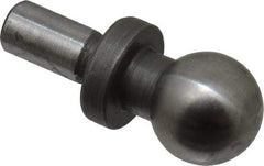 Gibraltar - 6mm Ball Diam, 3mm Shank Diam, Steel Inspection Tooling Ball - Press-Fit Shank, 12mm Ball Center to Shank Bottom, 6mm Ball Center to Shoulder Bottom, with Shoulder - Exact Tool & Supply