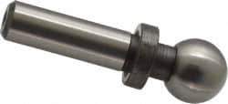Gibraltar - 1/2" Ball Diam, 5/16" Shank Diam, Steel Inspection Tooling Ball - Slip-Fit Shank, 1-1/2" Ball Center to Shank Bottom, 1/2" Ball Center to Shoulder Bottom, with Shoulder - Exact Tool & Supply