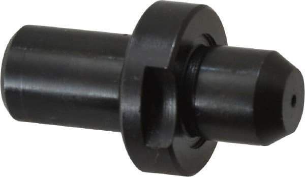 Gibraltar - 0.4834" Nose Diam, 1/2" Nose Length, 7/8" Collar Diam, Slip Fit Round Straight Locating Pin - Low Carbon Steel, 1/2" Tail Diam, 1-1/2" OAL, +0.0000" Tolerance - Exact Tool & Supply