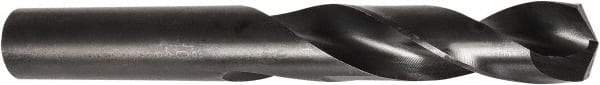 DORMER - 18mm 135° Spiral Flute Cobalt Screw Machine Drill Bit - Oxide Finish, Right Hand Cut, 62mm Flute Length, 123mm OAL, Split Point, Straight Shank - Exact Tool & Supply