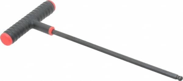 Eklind - 1/4" Hex, T-Handle Cushion Grip, Ball End Hex Key - Exact Tool & Supply