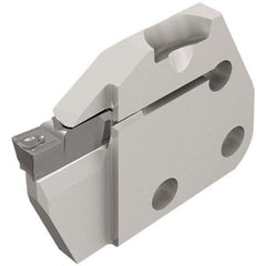 Iscar - Right Hand Cut, 6.35mm Insert Width, Cutoff & Grooving Support Blade for Indexables - 12mm Max Depth of Cut, 6mm Head Projection - Exact Tool & Supply