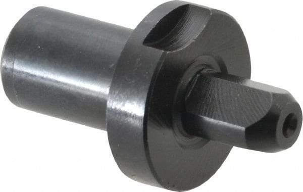 Gibraltar - 0.374" Nose Diam, 1/2" Nose Length, 7/8" Collar Diam, Slip Fit Diamond Straight Locating Pin - Low Carbon Steel, 1/2" Tail Diam, 1-1/2" OAL, Relieved, +0.0000" Tolerance - Exact Tool & Supply