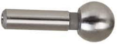Gibraltar - 1/4" Ball Diam, 1/8" Shank Diam, Steel Inspection Tooling Ball - Slip-Fit Shank, 9/16" Ball Center to Shank Bottom - Exact Tool & Supply