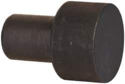 Gibraltar - 7/8" OAL, 3/8" Head Height, 1/2" OD, Hardened Steel, Ground, Press Fit Rest Button - Black Oxide Coating, 3/8" Pin Diam, 1/2" Long Pin - Exact Tool & Supply