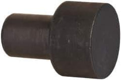 Gibraltar - 7/8" OAL, 3/8" Head Height, 1/2" OD, Hardened Steel, Ground, Press Fit Rest Button - Black Oxide Coating, 3/8" Pin Diam, 1/2" Long Pin - Exact Tool & Supply