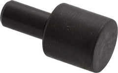 Gibraltar - 1" OAL, 1/2" Head Height, 1/2" OD, Hardened Steel, Ground, Press Fit Rest Button - Black Oxide Coating, 1/4" Pin Diam, 1/2" Long Pin - Exact Tool & Supply