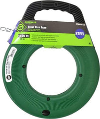 Greenlee - 125 Ft. Long x 1/8 Inch Wide, 0.045 Inch Thick, Steel Fish Tape - 400 Lb. Pulling Strength, Includes Case - Exact Tool & Supply
