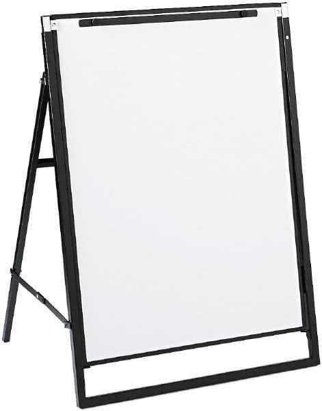 Quartet - 36" High x 24" Wide Erasable Melamine Marker Boards - Steel Frame, 30-1/2" Deep, Includes One Quartet Dry-Erase Marker - Exact Tool & Supply